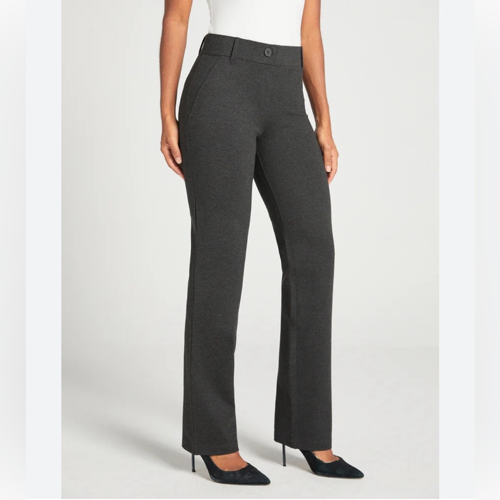 Betabrand Classic‎ Dress Yoga Pants Black Boot Cut Ponte Knit W0104-BK Size 1X